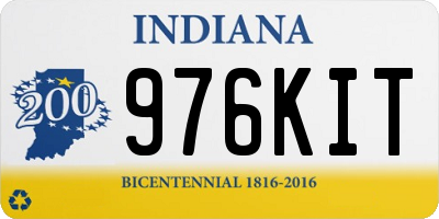 IN license plate 976KIT