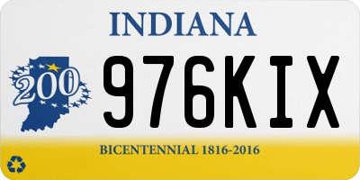 IN license plate 976KIX
