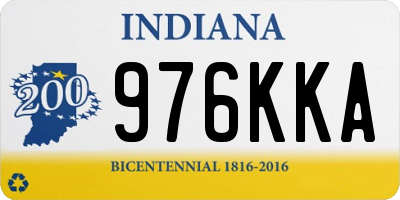 IN license plate 976KKA