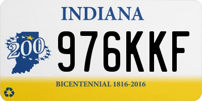 IN license plate 976KKF