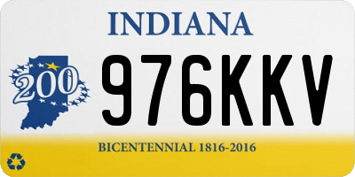 IN license plate 976KKV