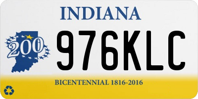 IN license plate 976KLC
