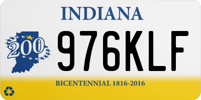 IN license plate 976KLF