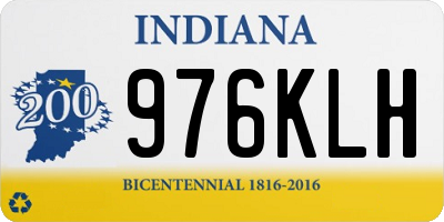 IN license plate 976KLH