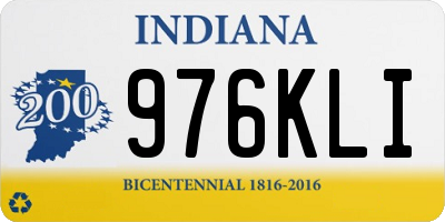 IN license plate 976KLI