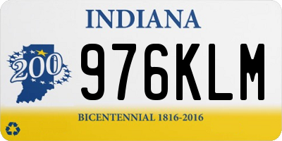 IN license plate 976KLM