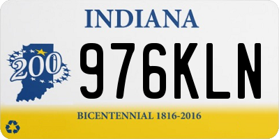 IN license plate 976KLN