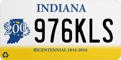 IN license plate 976KLS