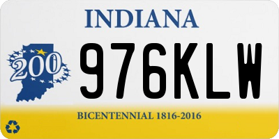 IN license plate 976KLW