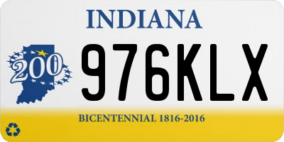 IN license plate 976KLX