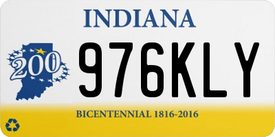 IN license plate 976KLY