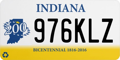 IN license plate 976KLZ