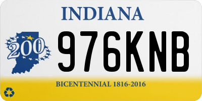 IN license plate 976KNB