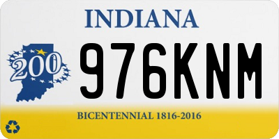 IN license plate 976KNM