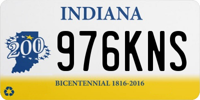 IN license plate 976KNS