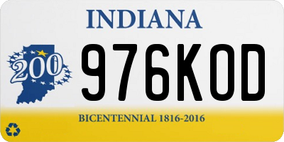 IN license plate 976KOD