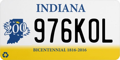 IN license plate 976KOL