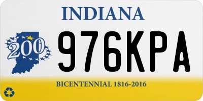 IN license plate 976KPA