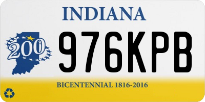 IN license plate 976KPB