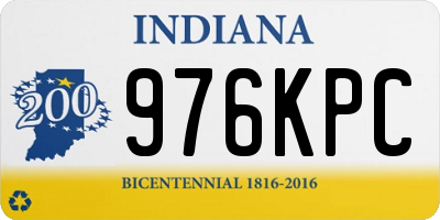 IN license plate 976KPC