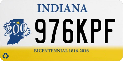 IN license plate 976KPF
