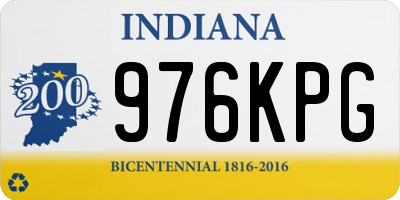 IN license plate 976KPG