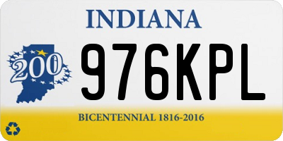 IN license plate 976KPL