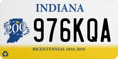 IN license plate 976KQA