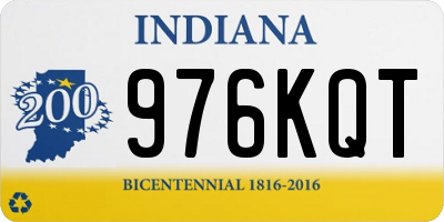 IN license plate 976KQT