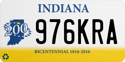 IN license plate 976KRA
