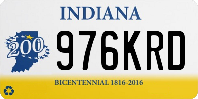 IN license plate 976KRD