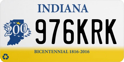 IN license plate 976KRK
