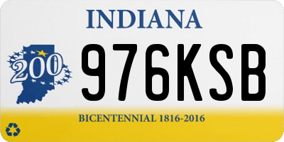 IN license plate 976KSB
