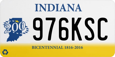 IN license plate 976KSC