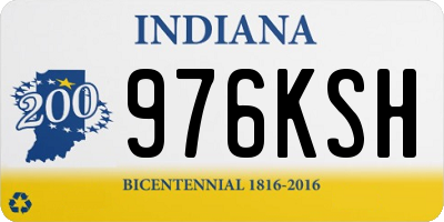 IN license plate 976KSH