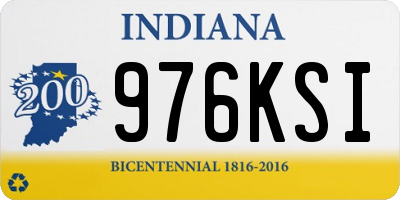 IN license plate 976KSI