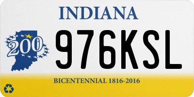 IN license plate 976KSL