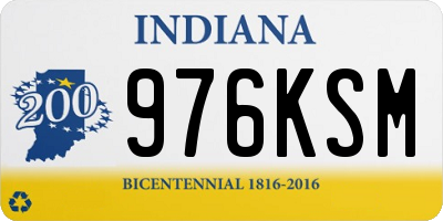 IN license plate 976KSM