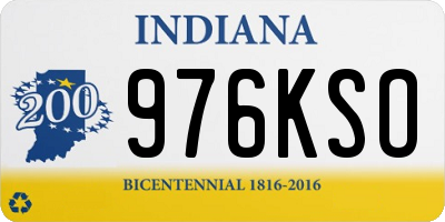 IN license plate 976KSO