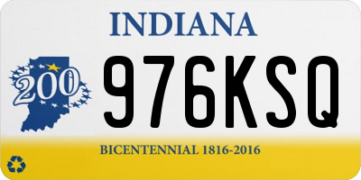 IN license plate 976KSQ