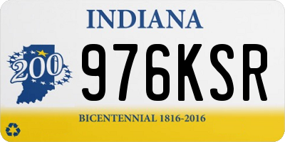 IN license plate 976KSR