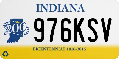 IN license plate 976KSV
