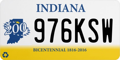 IN license plate 976KSW