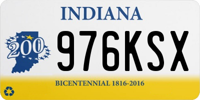 IN license plate 976KSX