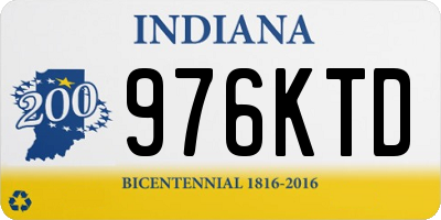 IN license plate 976KTD