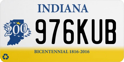IN license plate 976KUB