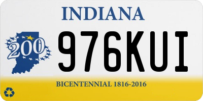 IN license plate 976KUI