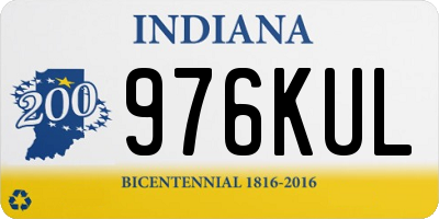 IN license plate 976KUL