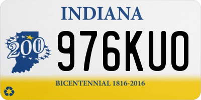 IN license plate 976KUO