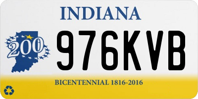 IN license plate 976KVB